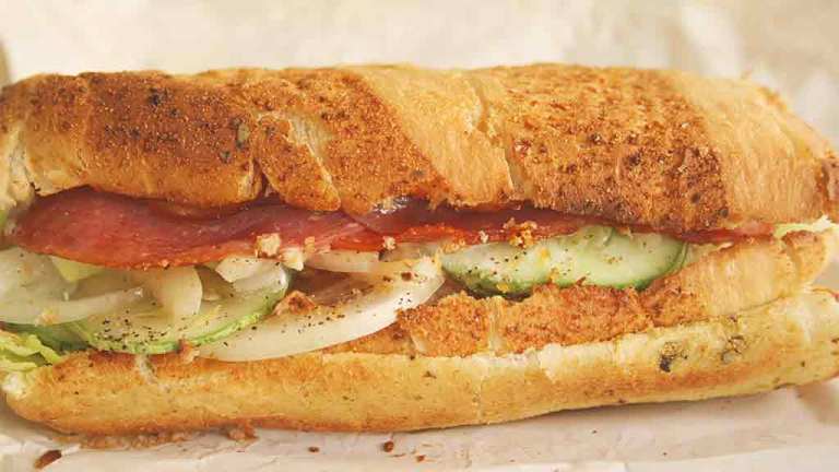 a filled sub roll takeway