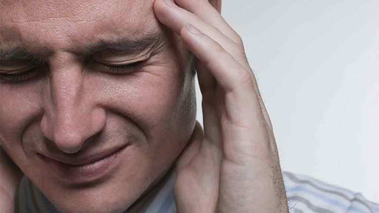 man with headache