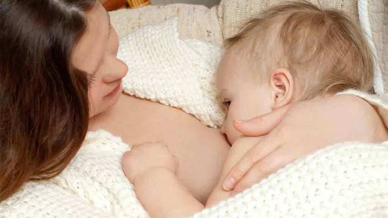 baby being breastfed