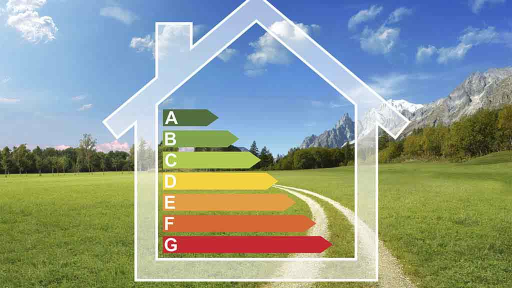 house with bar graph on it