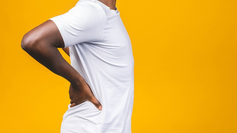 person with back pain