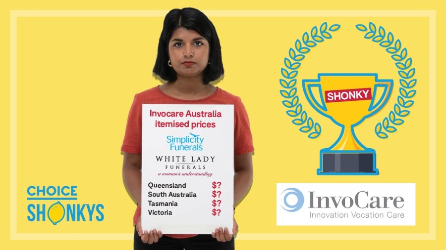 Shonky winners 2020Invocare