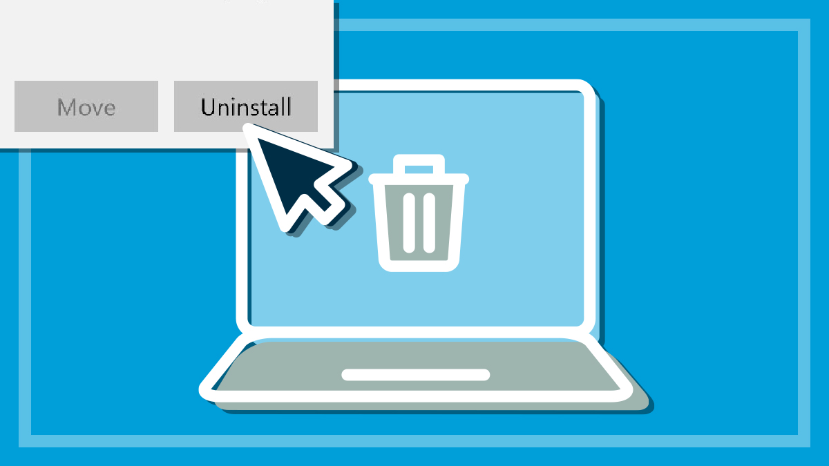 cursor on an uninstall button