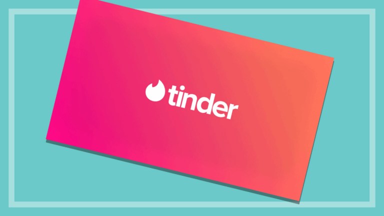 tinder logo on green background