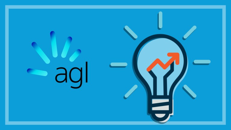 agl logo and light globe icon