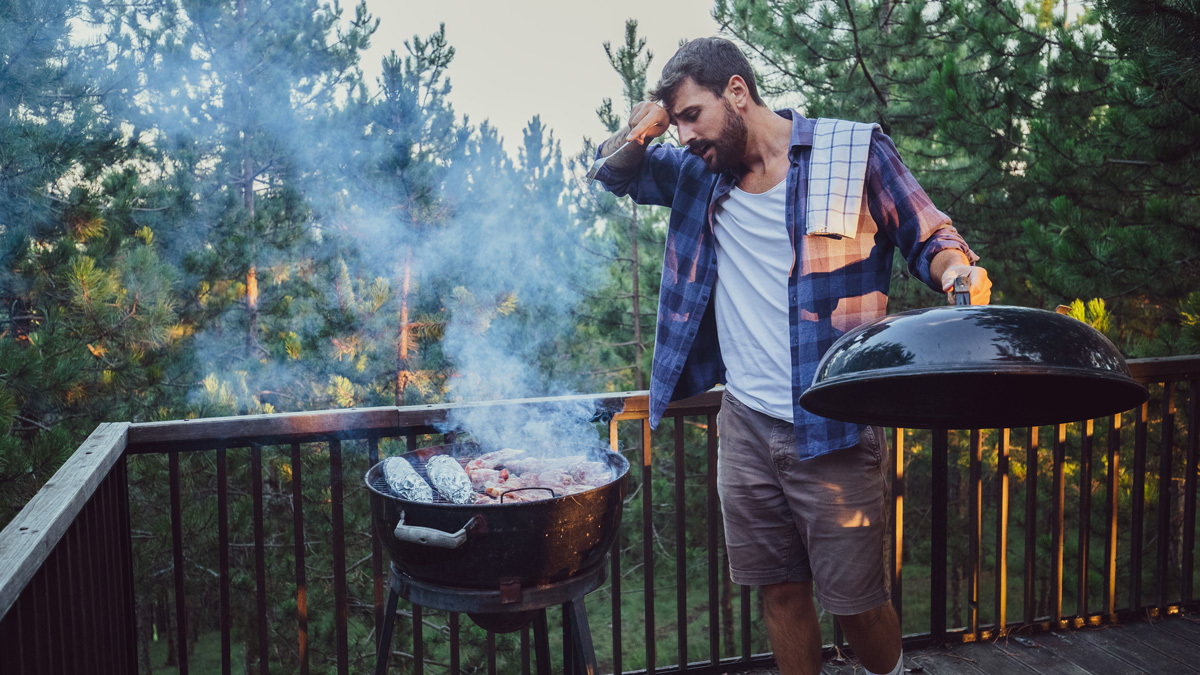 man making bbq mistakes