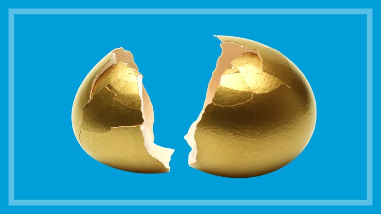 Golden egg broken on CH blue