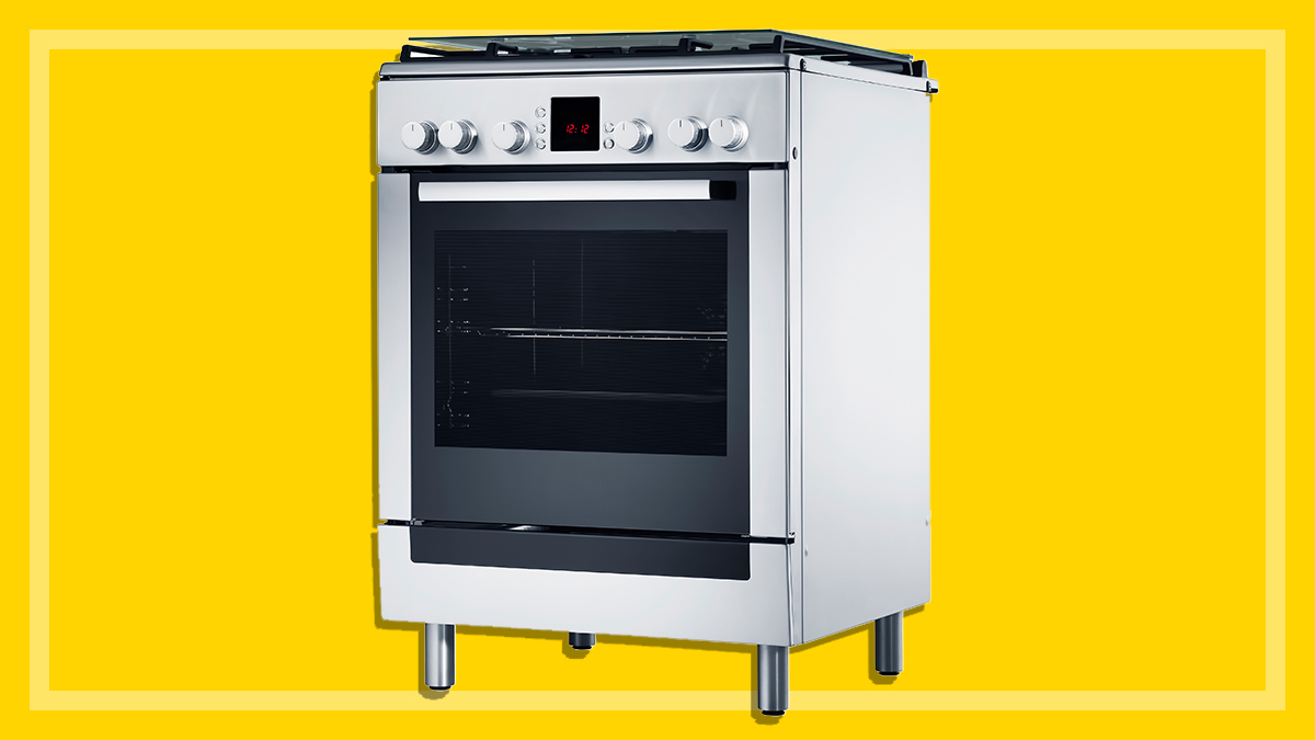silver freestanding oven