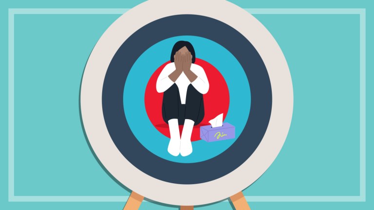 upset person inside a target