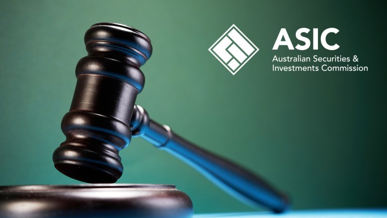 gavel on block and asic logo