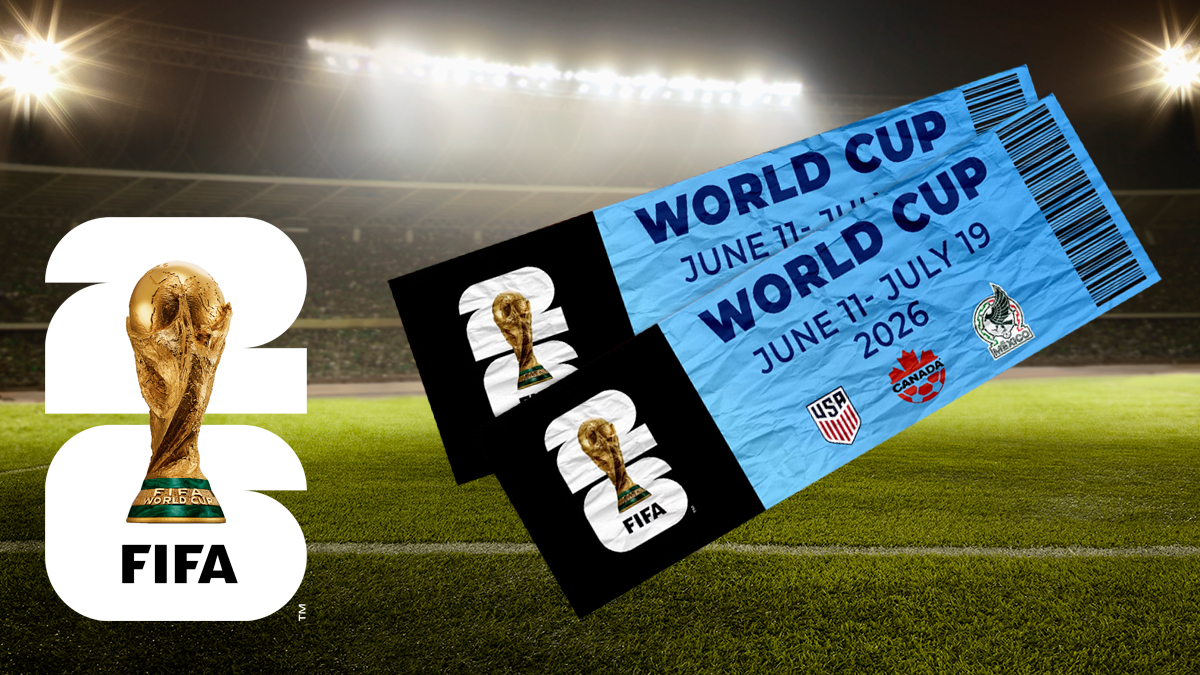 fifa world cup 2026 logo and two tickets