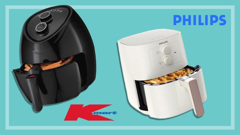 kmart anko 5.3l and philips air fryers and their company logos