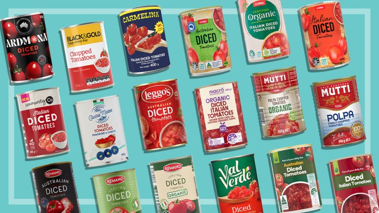 eighteen different tinned tomatoes products