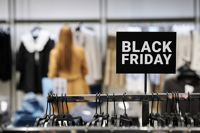 store with black friday sale sign