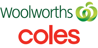 woolworths and coles logos