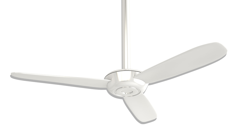 ceiling fan on white