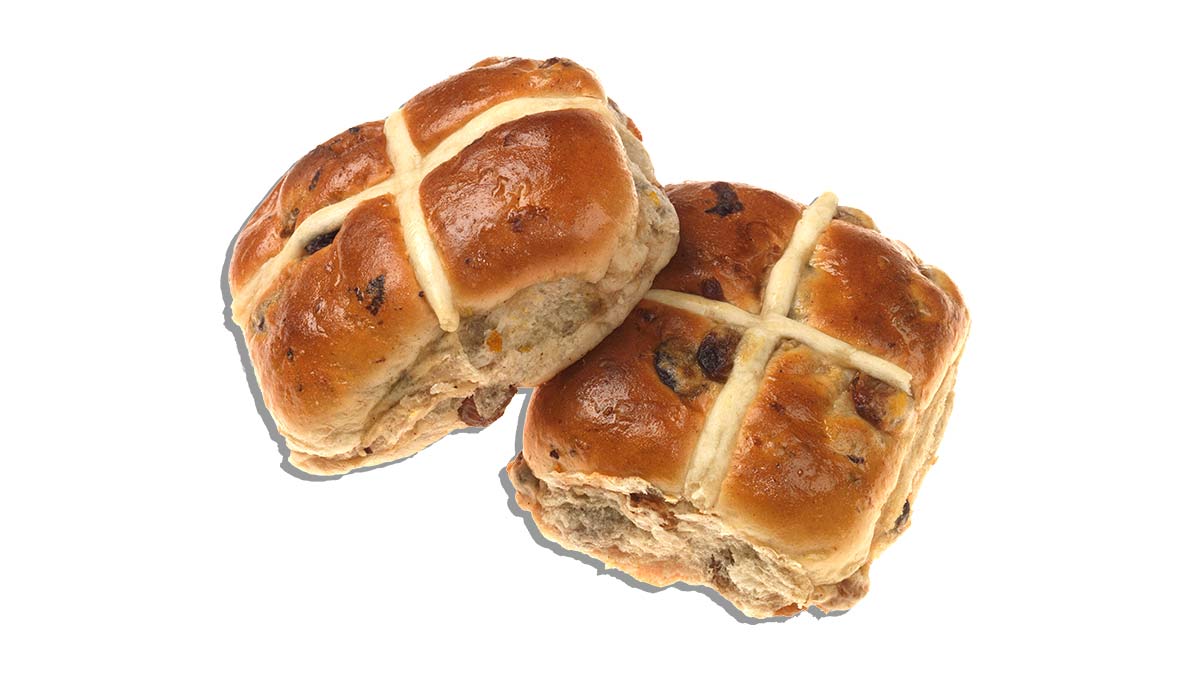 two hot cross buns