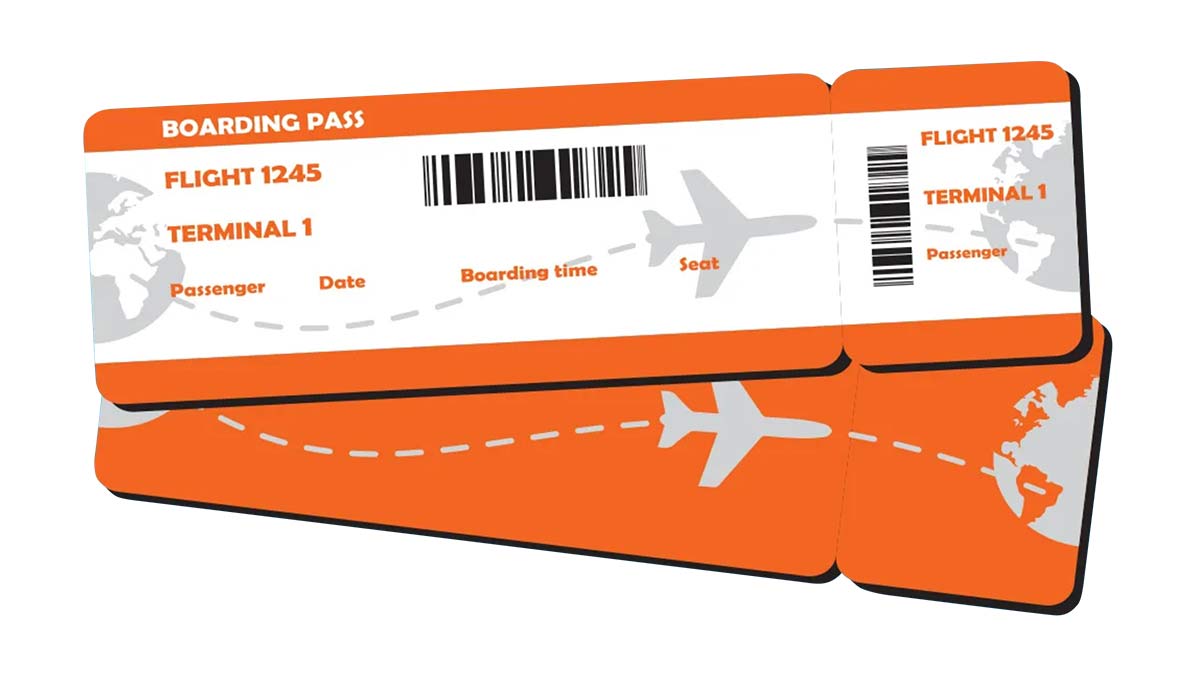 domestic travel insurance boarding pass ticket